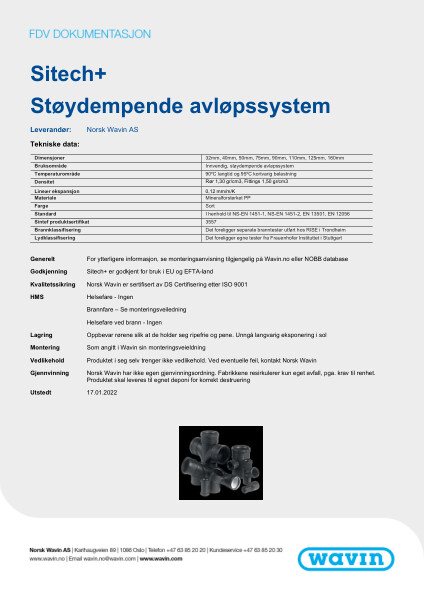 FDV Wavin SiTech+