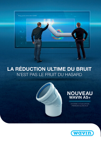 Brochure Wavin AS+ 'La réduction ultime du bruit n'est pas le fruit du hasard'