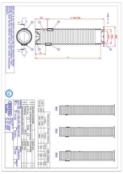 Tuotekuva - Wavin NOK D425 DN110-200 PDF