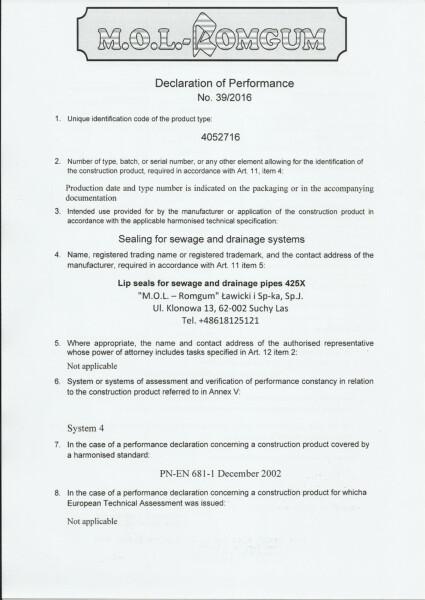 DOP EN - 39/2016 - 4052716 Seal Tegra 425