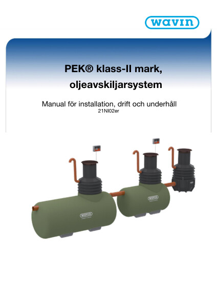 Sand- och oljeavskiljaresystem klass 2 mark manual