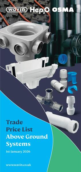 Wavin Above Ground Trade Price List 1st Jan 2026