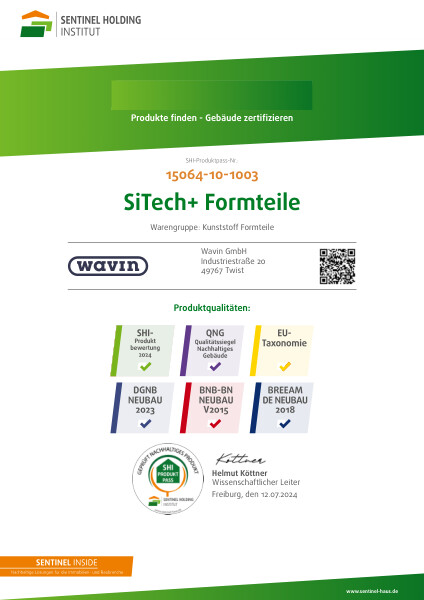 SHI-Produktpass SiTech+ Formteil