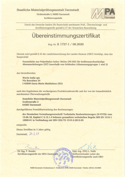 Formstücke aus PE  DIN EN 1519-1_DE_ S.M. Maddealena WIT 2021-03