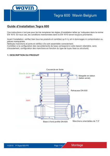 Prescription de pose Tegra 600