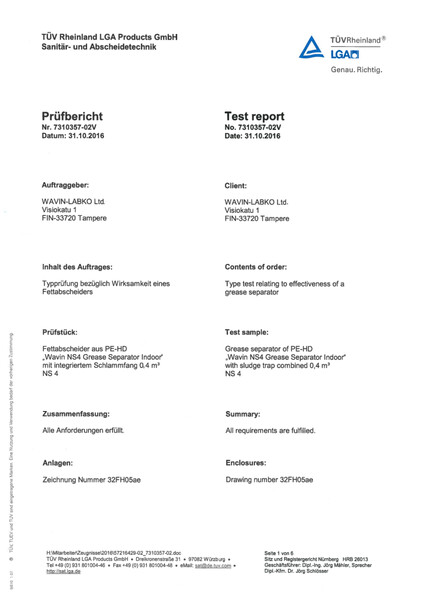 EuroREK NS4 SL Test Report