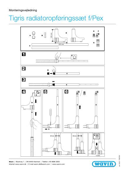 Wavin Tigris radiatoropføringssæt