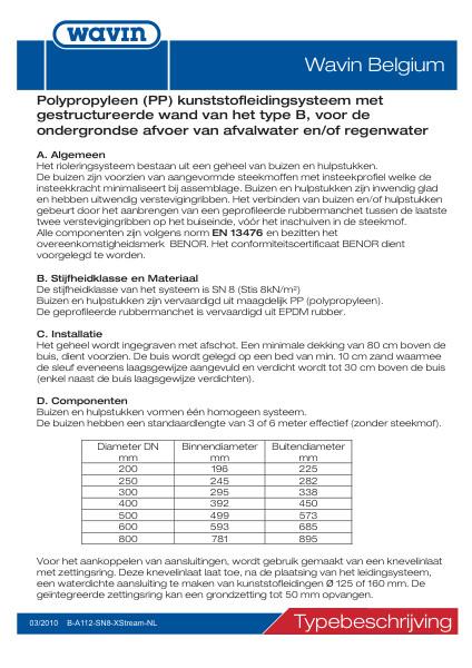 Bestektekst SN8 X-Stream