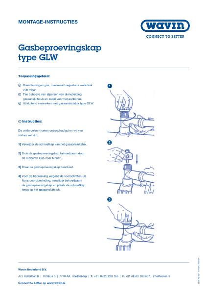 Montage-instructie gasbeproevingskap type GLW