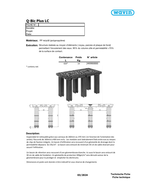 Fiche technique - Q-Bic Plus LC