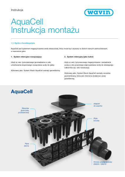 Instrukcja montażu AquaCell