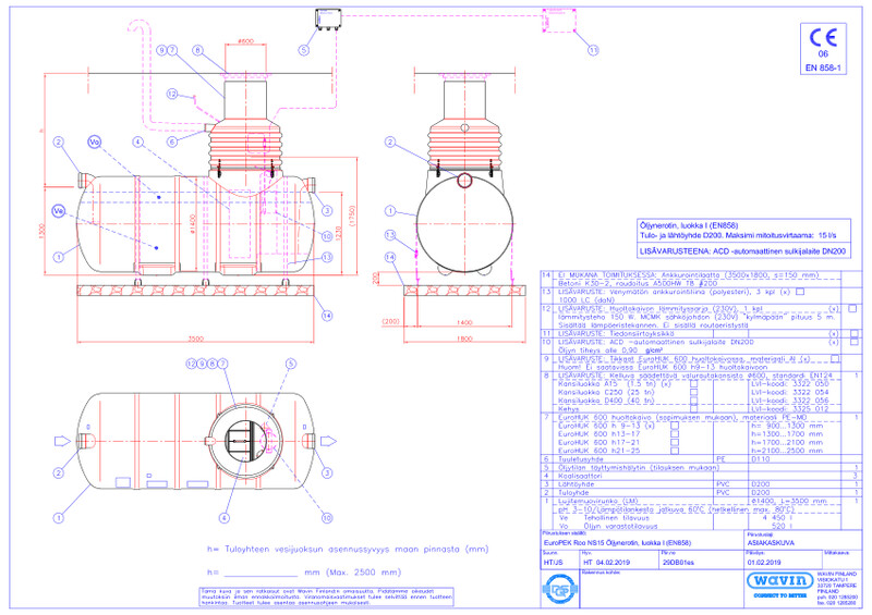 Tuotekuva - EuroPEK Roo NS15 EN858 PDF