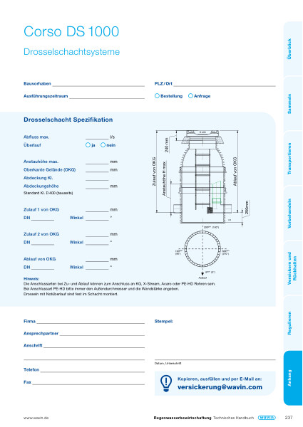 Objekfragebogen Corso DS 1000