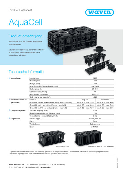 Product Datasheet AquaCell