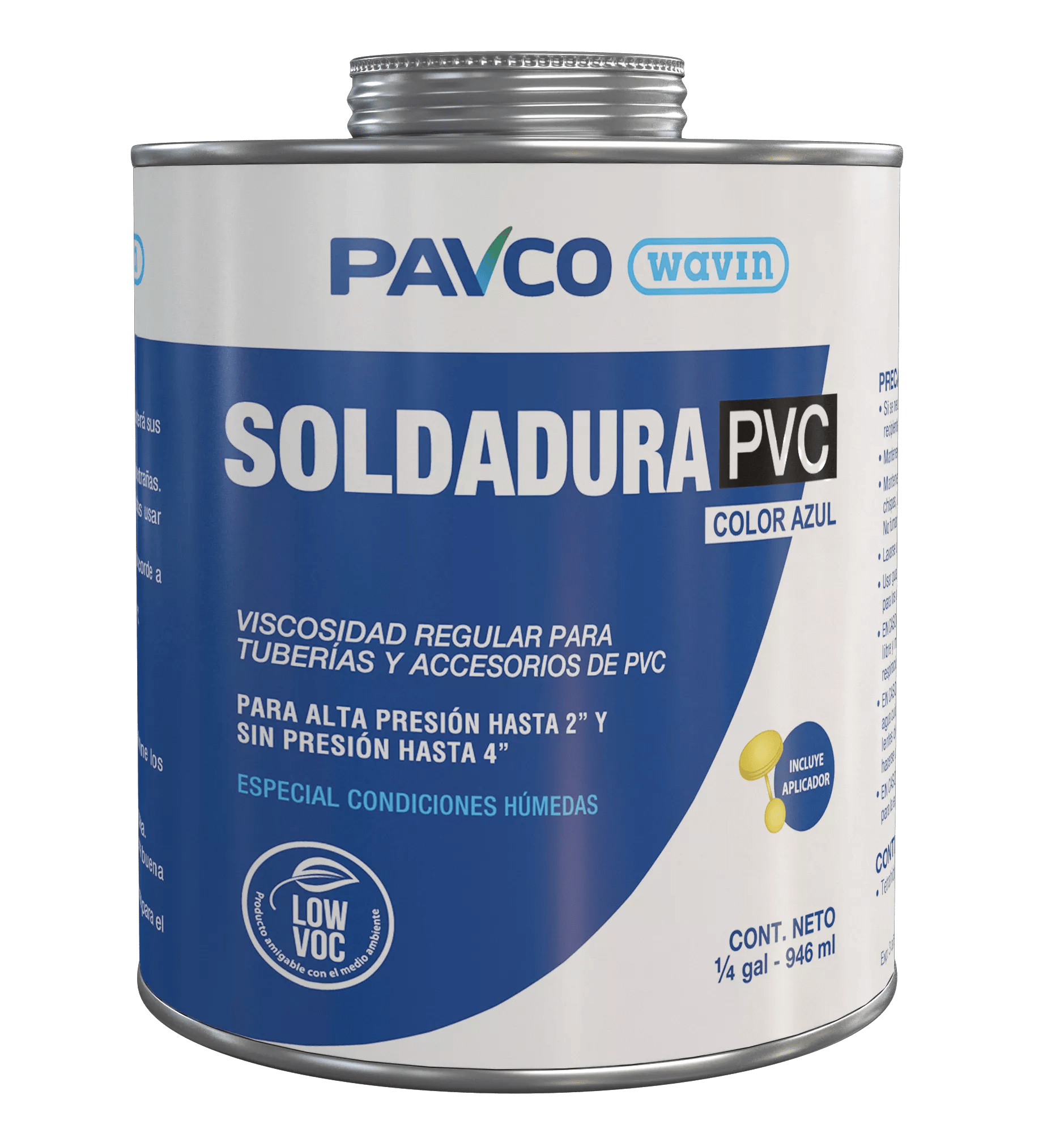 SOLDADURA PVC REG AZUL 1/4 PAVCO WAVIN - Productos relacionados, image size:1878x2000