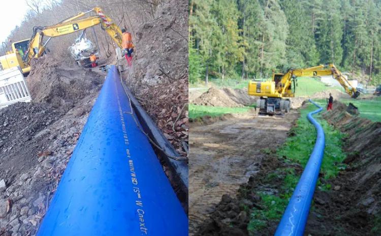 Horizontale Spühlbohrung mit Kunststoffrohren