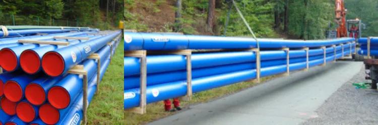 Lieferung von Kunststoffrohren