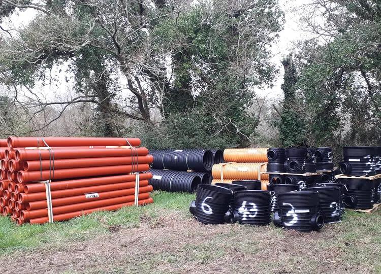 Création d’un réseau d’assainissement à proximité de la rivière Crac'h