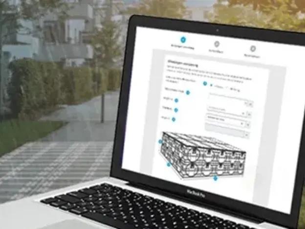 AquaCell tool uploaded onto a laptop template