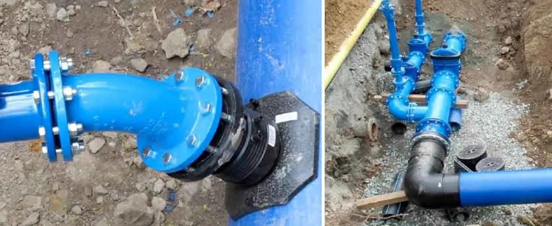Trinkwasserleitung mit Berstlining verlegen in einem Stahlrohr
