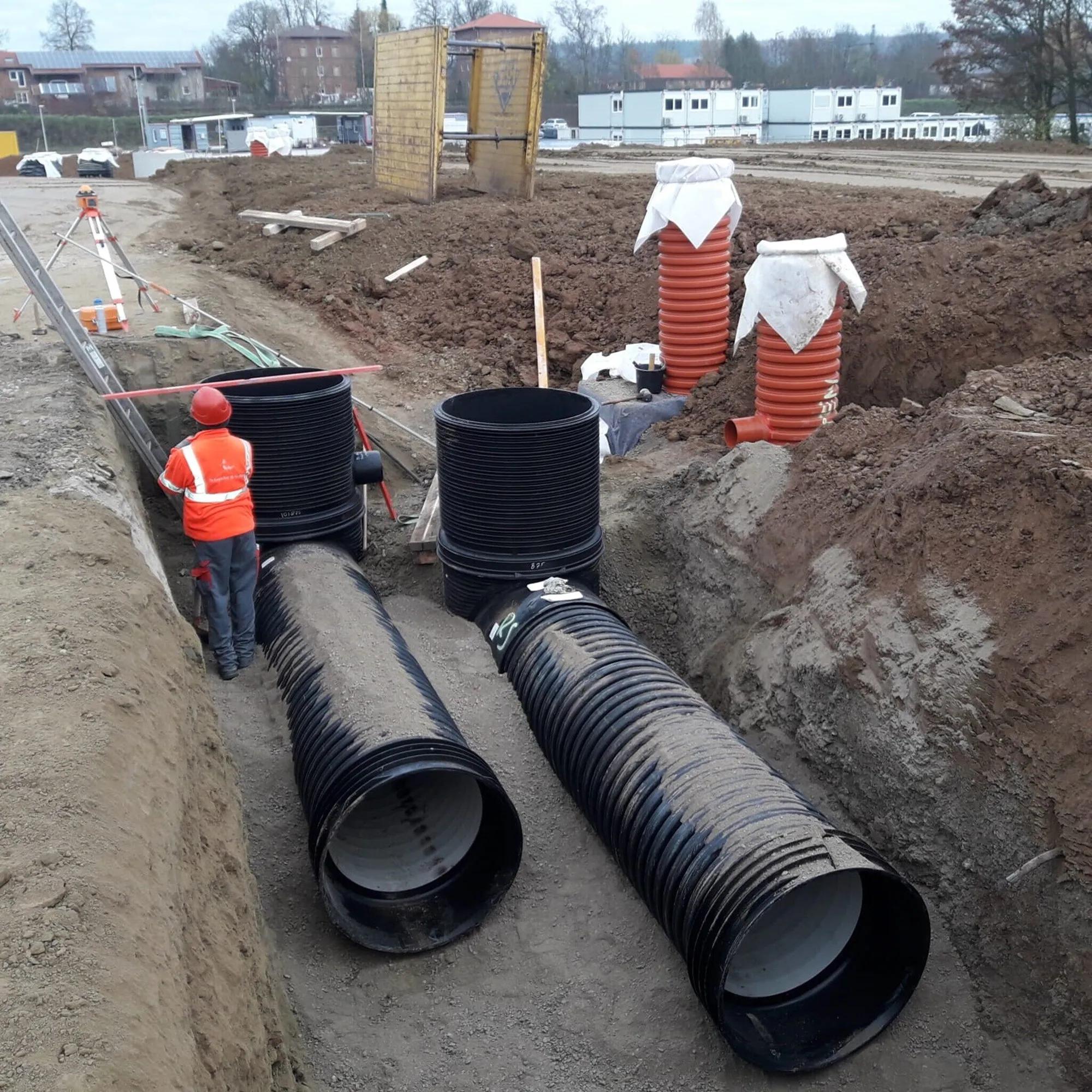 Kanalbau mit Schachtsystemen