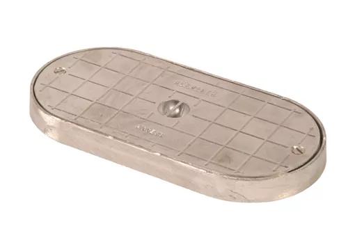 product visual Hepworth Aluminium Cover Plate GY Oval