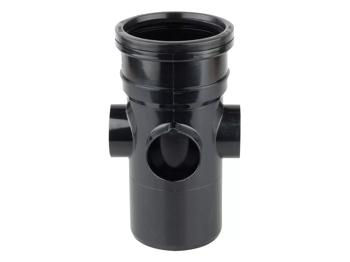 product visual Wavin Soil S/S 4-Socket Bossed Pipe 110mm Black