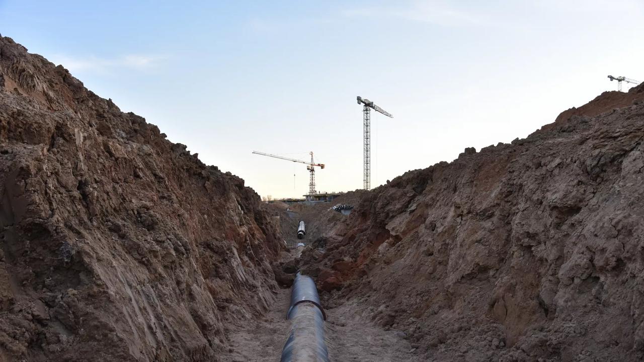 Sewer pipes for laying an external sewage system at a construction site. Sanitary drainage system for a multi-story building. Civil infrastructure pipe, water lines and storm sewers