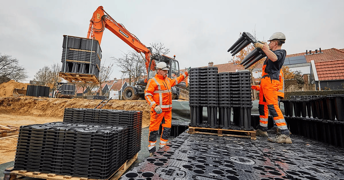 Beeld 4- Azaleapark Zwolle_Wavin_installatie_AquaCell kratten