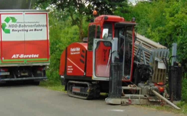 Verlegung Kanalrohr mit Spühlbohrung