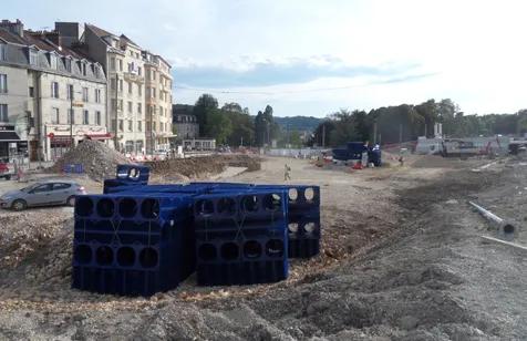 bassins d’infiltration sous la gare de Besançon Viotte