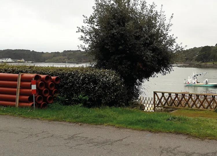 Création d’un réseau d’assainissement à proximité de la rivière Crac'h