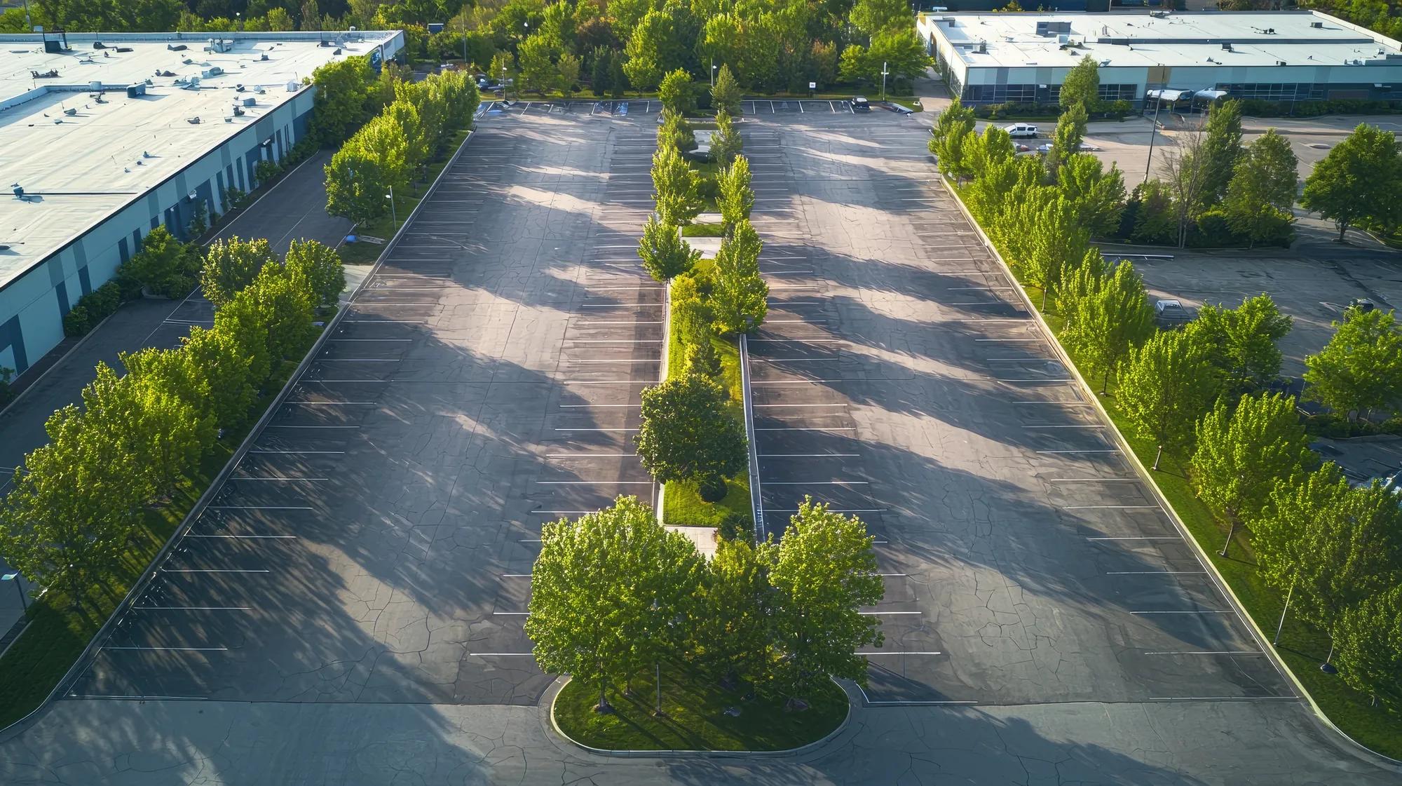 Drone shot of business park with symmetry --ar 16:9 --quality 2 --v 6.1 Job ID: b70a06e1-6c0e-447a-9bee-a41c1d9e9ad8