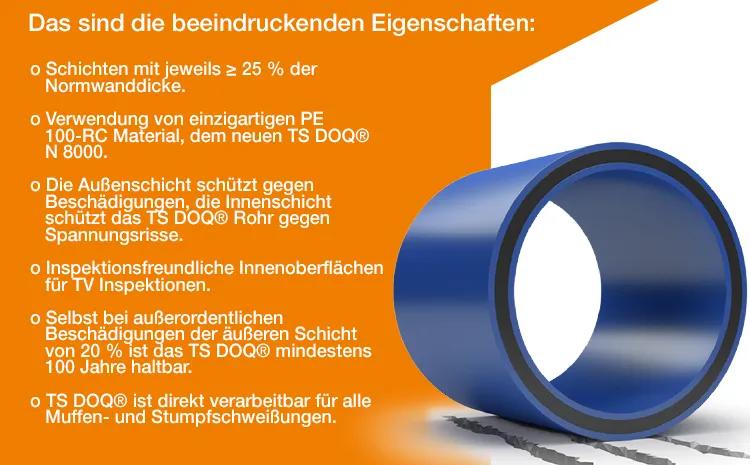 TS DOQ - PE Druckrohr für Trinkwasser