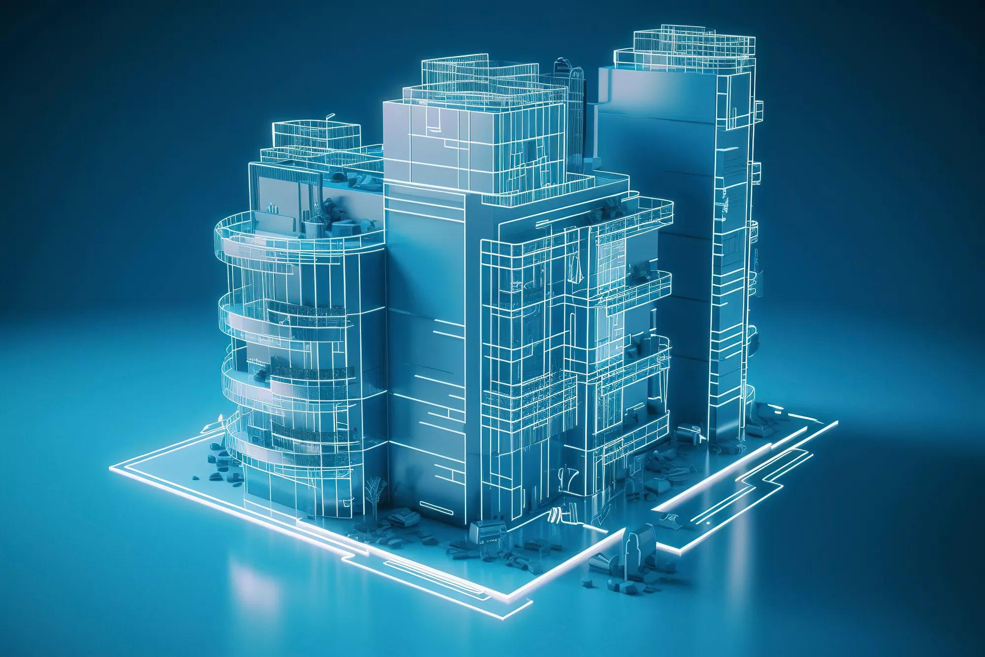 Modern smart home systems of smart building, The smart home is isolated background, Generate Ai