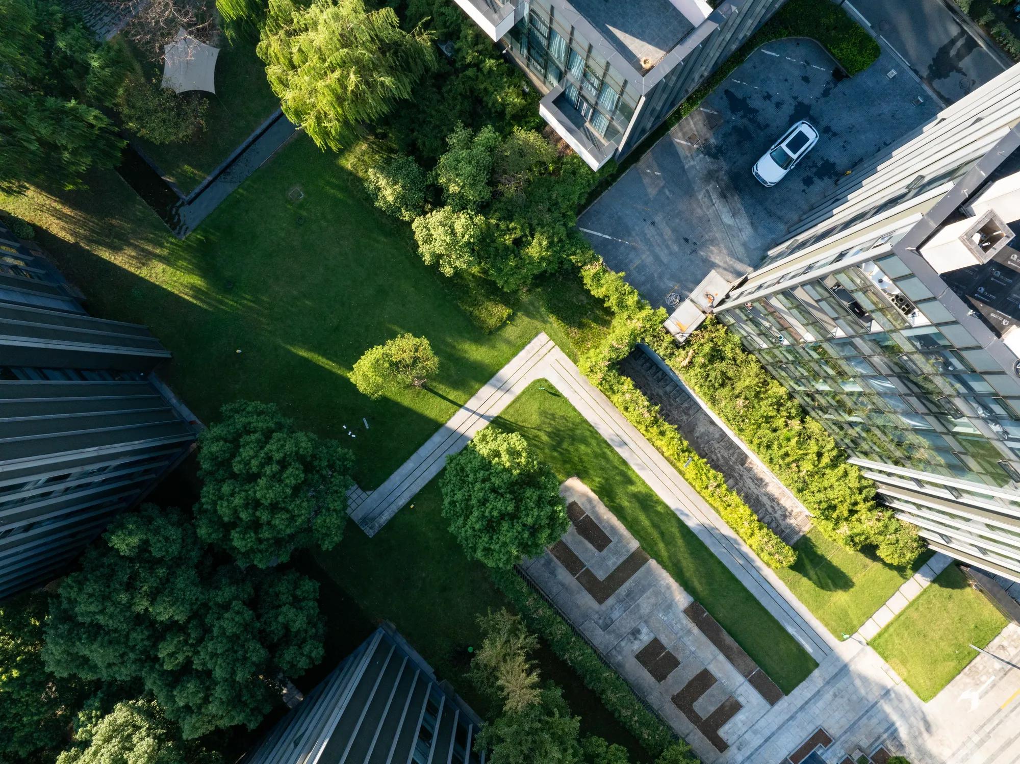 modern office building with roofgarden. AdobeStock_1801668527
